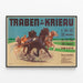Póster vintage de carrera de trote en Krieau — cuadro enmarcado en la pared