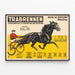 Póster vintage de carrera de trote en Trabrenn-Platz Prater