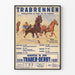 Póster vintage de la carrera de trote en Trabrenn-Platz del Prater