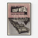 Póster vintage militar de chatarra y tanques