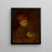 Boy with a Rabbit - Ludovit Pitthordt — framed artwork on a wall