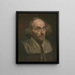Head of an Old Man - Ludovit Pitthordt — framed artwork on a wall