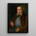 Retrato del viejo viticultor de Bratislava Schmidt-Hanzl - Ludovit Pitthordt — cuadro enmarcado en la pared