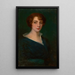 Portrait Painting of a Woman - Ludovit Pitthordt — framed artwork on a wall