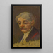 Retrato de un anciano con ojos entrecerrados - Ludovit Pitthordt — cuadro enmarcado en la pared