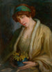 Mujer con flores - Ludovit Pitthordt — vista de la obra