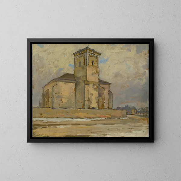 Iglesia en Moldavia - Ludovit Ordok — cuadro enmarcado en la pared