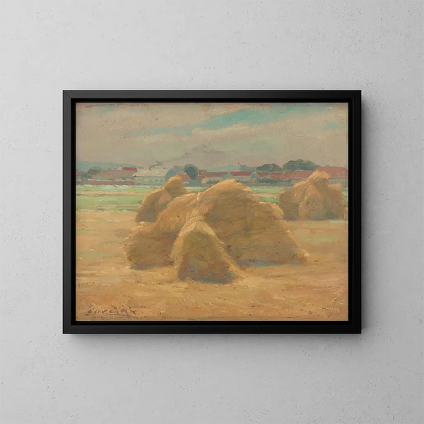 Recolección - Ludovit Ordok — cuadro enmarcado en la pared