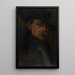 Hombre con gafas - Ludovit Ordok — cuadro enmarcado en la pared