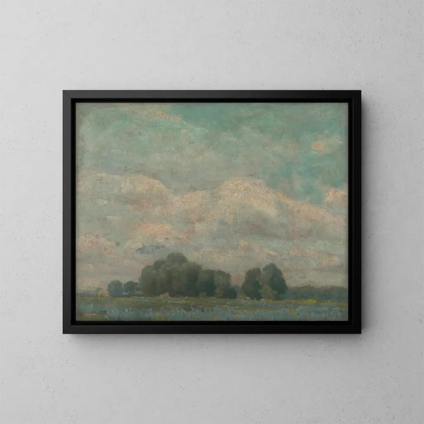 Prairie con árboles frondosos - Ludovit Ordok — cuadro enmarcado en la pared