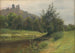 Mañana bajo el castillo de Slanec - Ludovit Ordok — vista de la obra