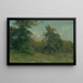 paisaje con la luna llena y el castillo de Slanec - Ludovit Ordok — cuadro enmarcado en la pared