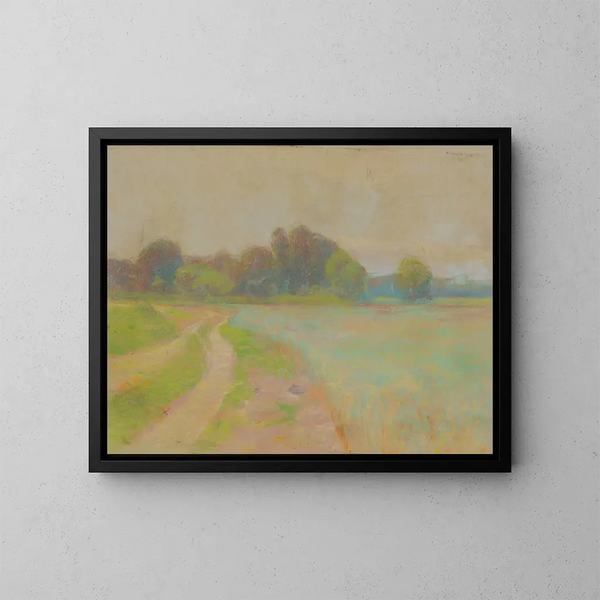 Un camino rural - Ludovit Ordok — cuadro enmarcado en la pared