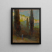 Poplars by the roadside - Ludovit Ordok — framed artwork on a wall