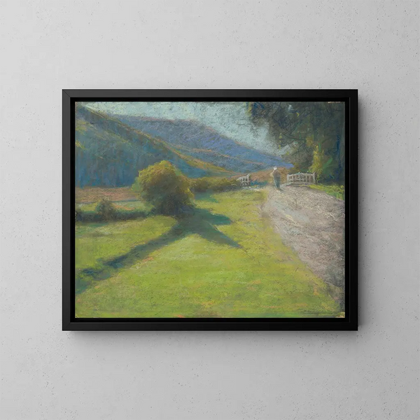 Ruta junto al bosque - Ludovit Ordok — cuadro enmarcado en la pared