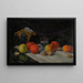 Still life with apples - Ludovit Ordok — framed artwork on a wall