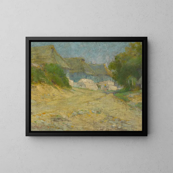Village - Ludovit Ordok — cuadro enmarcado en la pared