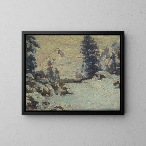 Paisaje de invierno - Ludovit Ordok — cuadro enmarcado en la pared
