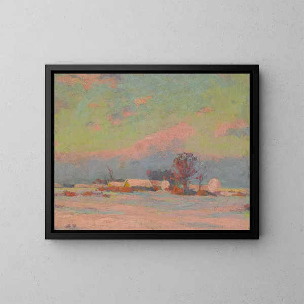 Noche de invierno por Ludovit Ordok — cuadro enmarcado en la pared