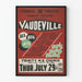 Póster vintage de vodevil - Espectáculo de teatro melodramático
