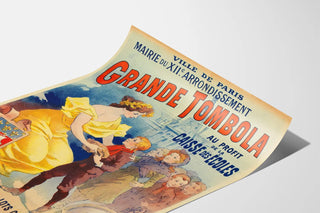 Vintage Poster for the Grand Tombola Paris 12th District for the School Fund