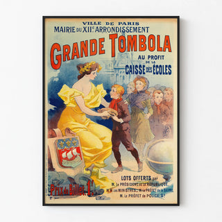 Vintage Poster for the Grand Tombola Paris 12th District for the School Fund