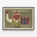Póster vintage de vinos Menjucq tradición calidad — cuadro enmarcado en la pared
