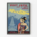 Póster vintage de Java - Viaje a Java desde Singapur