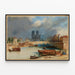 Póster Vista histórica del ábside de Notre-Dame y puente de la Tournelle 1832 — cuadro enmarcado en la pared