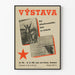 Póster vintage de la exposición lucha por la libertad del pueblo yugoslavo 1946