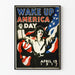 Póster vintage americano Wake Up America Day 1917
