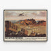 Decorative poster of a military convoy heading to Russia — framed artwork on a wall