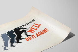 Vintage Military Propaganda Poster We Beat 'Em Before — artwork view