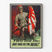 US Army Military Propaganda Poster "We'll lick 'em - Just give us the metal"