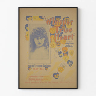 Vintage Whisper True Heart Poster Art Deco