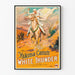Póster vintage occidental White Thunder Yakima Canutt