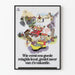 Vintage travel poster with adventure scenes and guidebook reading