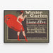 Póster vintage Winter-Garten - Liane d'Eve, atracción de diciembre — cuadro enmarcado en la pared