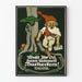 Póster vintage de recolección de bellotas para aceites y grasas