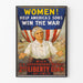 Póster vintage de la guerra de 1917 - Llamado a las mujeres para el préstamo de la libertad