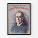 Póster vintage de retrato y homenaje a Woodrow Wilson