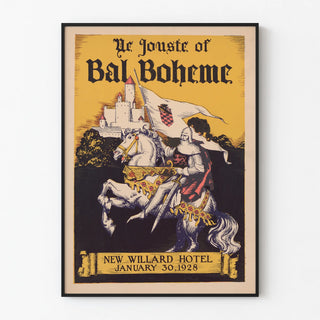 Póster vintage La Joute de Bal Boheme 1928