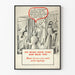 Póster vintage de prevención sobre la confidencialidad en el trabajo