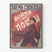 Póster vintage de propaganda rusa con temática militar y patriótica