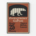 Póster vintage Zoológico de Zoologischer Garten Oso en jaula