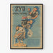 Póster vintage polaco anti-Judío con caricatura